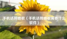手机话筒唱歌（手机话筒唱歌需要什么软件）