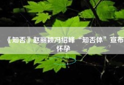 《知否》赵丽颖冯绍峰“知否体”宣布怀孕