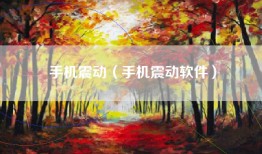 手机震动（手机震动软件）