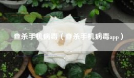 查杀手机病毒（查杀手机病毒app）