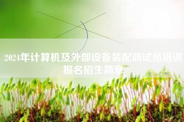 2024年计算机及外部设备装配调试员培训报名招生简章