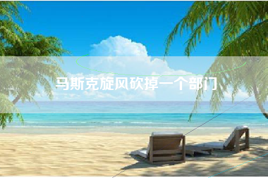 马斯克旋风砍掉一个部门